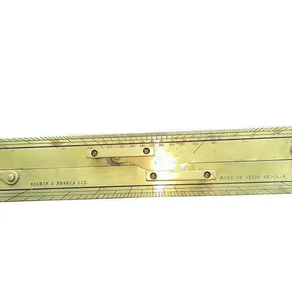 Antique Kelvin & Hughes 24 Brass Parallel Ruler Nautical Navigation Tool